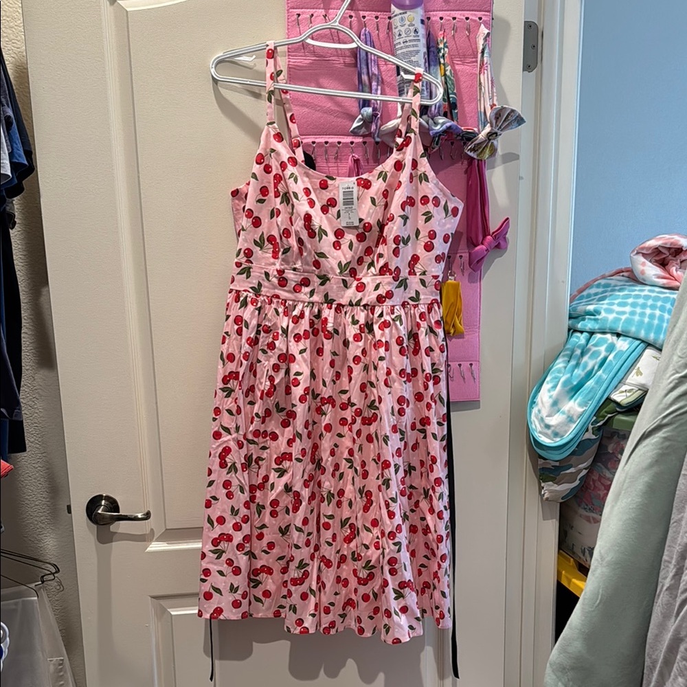 Cherry Print Pink Torrid Retro Chic Dress size 12/L/0